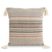 Poszewka dekoracyjna z frędzlami BOHO4 45X45 pudrowo kremowa