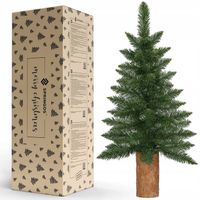 JODŁA ZIELONA NA PNIU CHOINKA SZTUCZNA SOSNA 100cm PIĘKNA GĘSTA JAK ŻYWA