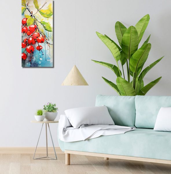 Obraz 30x70cm Symfonia Krwistych Owoców zdjęcie 2