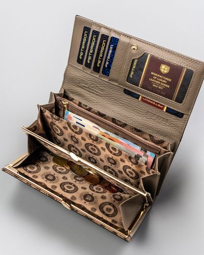 duży portfel damski z wężowym wzorem - peterson na Arena.pl