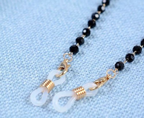 Elegancki Czarny Łańcuszek Do Okularów Koraliki na Arena.pl