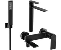 MEXEN ZERO R02 ZESTAW WANNOWY BATERIA CZARNY