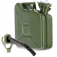 Kanister Na Paliwo Olej Pojemnik Metalowy 5L Lejek