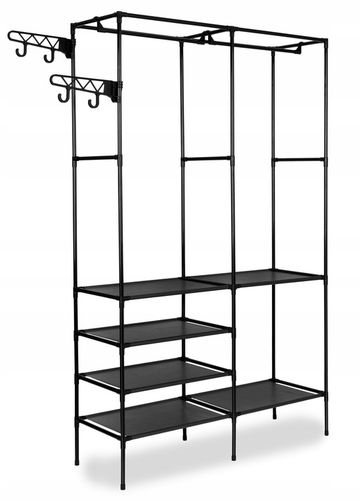 GARDEROBA AMELIA WIESZAK STOJĄCY METALOWY NA UBRANIA Z PÓŁKAMI na Arena.pl