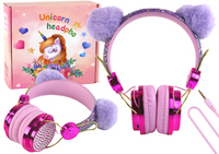 Słuchawki Przewodowe W Odcieniach Różu Uszka Regulacja Mikrofon