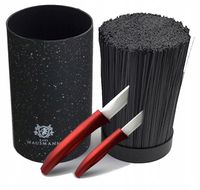 UNIWERSALNY STOJAK NA NOŻE KUCHENNE 22 X 11CM BLOK CZARNY NOWOCZESNY DESIGN