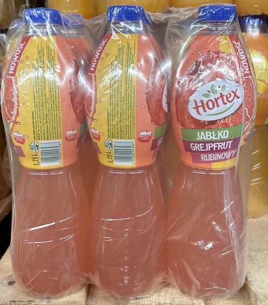 Hortex jabłko-grejpfrut rubinowy 1,75l - karton zdjęcie 1