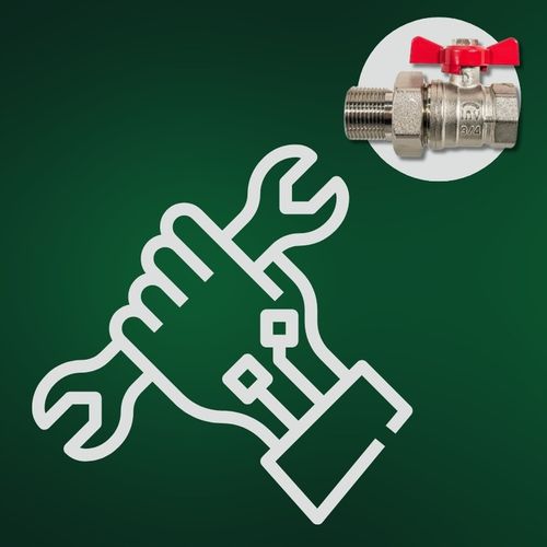 ZAWÓR KUREK KULOWY GW 3/4'' CALA DN20 ZE ŚRUBUNKIEM I DŁAWICĄ MOTYLEK na Arena.pl