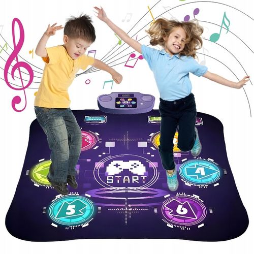 MATA LED DO TAŃCZENIA MUZYCZNA GRA DZIECI INTERAKTYWNA Z BLUETOOTH 5 TRYBÓW na Arena.pl