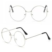 Srebrne okulary LENONKI Zerówki BLUE LIGHT do Komputera metalowe + ETUI