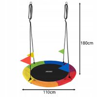 Huśtawka Bocianie Gniazdo dla Dzieci Ogrodowa 100cm 160kg XXL Duża Stelaż