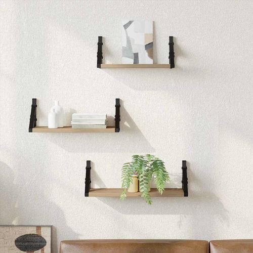 Zestaw półek ściennych 3 pcs dąb artisan 37 x 12 x 13 cm na Arena.pl