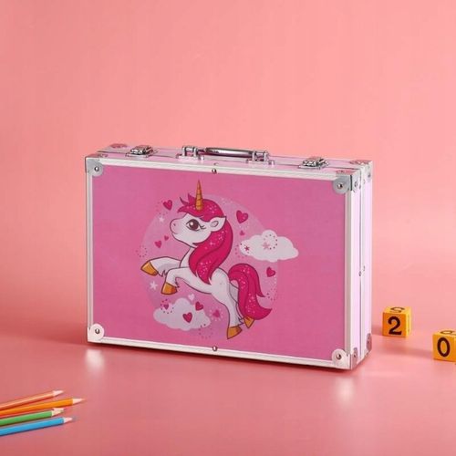 ZESTAW ARTYSTYCZNY PLASTYCZNY KREATYWNY DO MALOWANIA DLA DZIECKA WALIZKA na Arena.pl