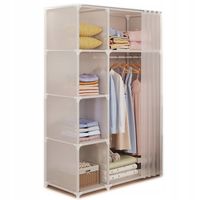 SZAFA Modułowa SKŁADANA Wieszak GARDEROBA na UBRANIA 163x45x71 cm
