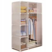 SZAFA Modułowa SKŁADANA Wieszak GARDEROBA na UBRANIA 163x45x71 cm