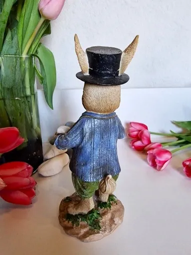 FIGURKA - WIELKANOCNY ZAJĄC KRÓLIK Z PISANKAMI III zdjęcie 8