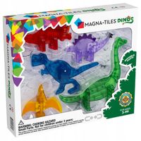 MAGNA TILES Zestaw Dino Klocki Magnetyczne Dinozaury 5 elementów