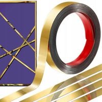 Listwa Dekoracyjna SAMOPRZYLEPNA Złota POŁYSK Taśma Ozdobna 2cm x 2,44m