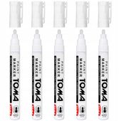 MARKER OLEJOWY OLEJNY DO SZYB OPON WODOODPORNY TO-440 biały 5 sztuk