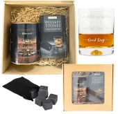 Zestaw dla Niego - Szklanka do Whisky + Kamienne Kostki do Drinków