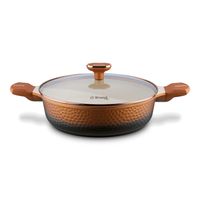 PATELNIA Głęboka POKRYWKA Indukcja GAZ Starke Pro Texture Copper 28 x 8 cm