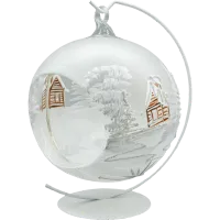 Bombka Lampion ze stojakiem: Zimowy Kościółek