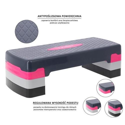 AS002 PINK/GREY STEP DO AEROBIKU HMS na Arena.pl