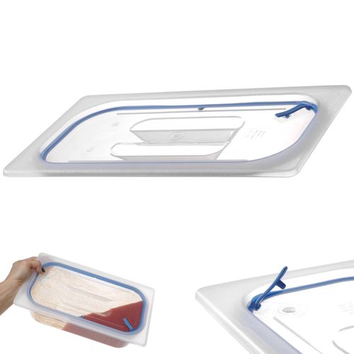 Pokrywka z uszczelką silikonową do pojemników GN 1/1 - HENDI 881804 na Arena.pl