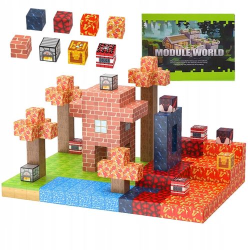 KLOCKI MAGNETYCZNE 100 CZĘŚCI DO BUDOWANIA ŚWIATA ZABIEGI EDUKACYJNE na Arena.pl