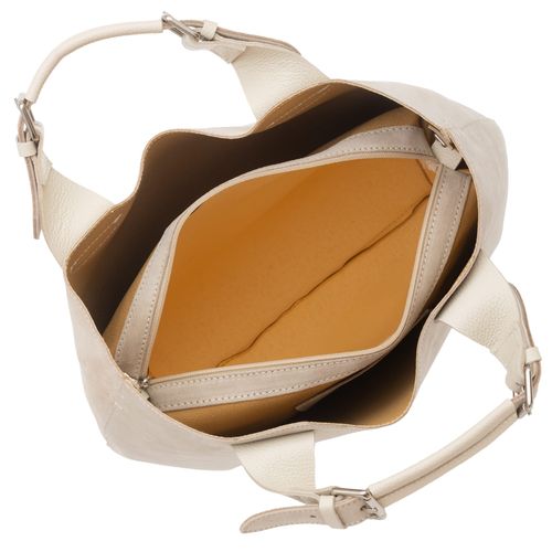 VERA PELLE torebka damska zamszowa shopper duża z paskiem V680 brązowa na Arena.pl