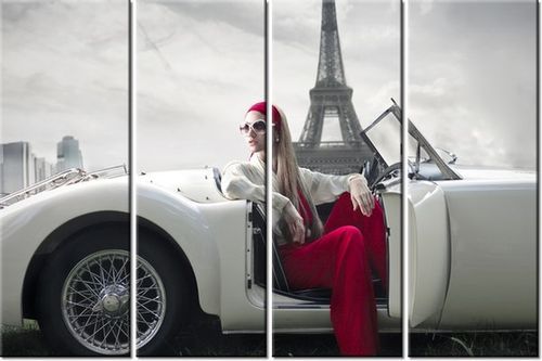 120CM 80 OBRAZ 4 ELEM PARKING WIEŻY EIFFLA ŚCIENNY na Arena.pl