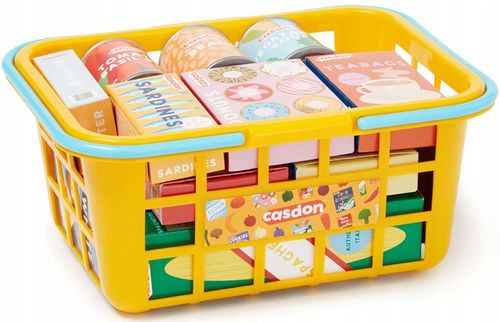 KOSZYK SKLEPOWY ZESTAW PRODUKTÓW SPOŻYWCZYCH ZABAWA W SKLEP CASDON na Arena.pl