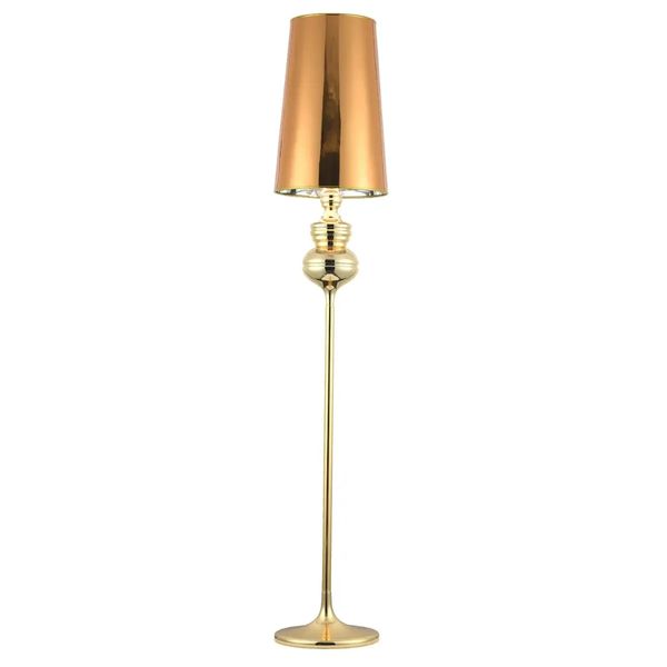 Podłogowa lampa z abażurem Queen ML-8046-F gold Step klasyczna złota zdjęcie 2