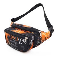 NERKA saszetka biodrówka damska polska napisy N040 pomarańczowa