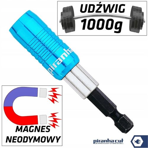 PIRANHACUT Uchwyt magnetyczy do bitów 1/4 GRATIS - Idealny na Arena.pl
