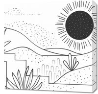 Obraz 60x60cm Linearny Pejzaż