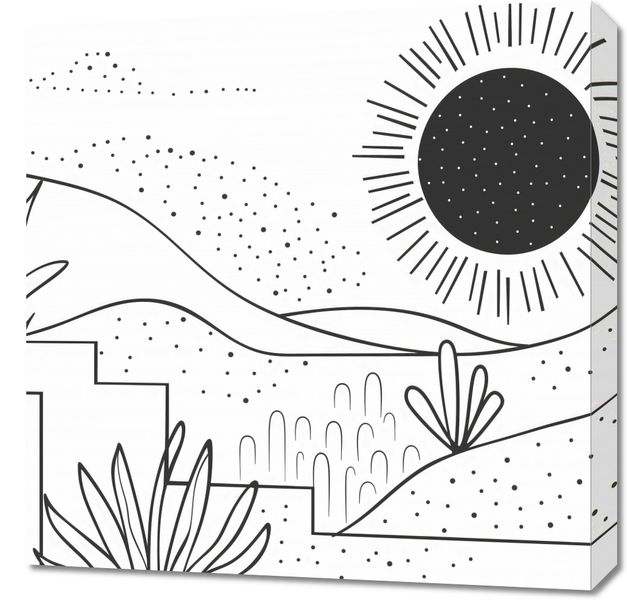 Obraz 60x60cm Linearny Pejzaż zdjęcie 1