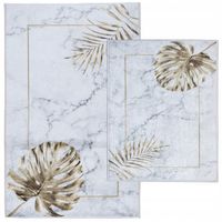 KOMPLET DYWANIKI ŁAZIENKOWE 2 szt ANTYPOŚLIZGOWE MODNY WZÓR ZESTAW