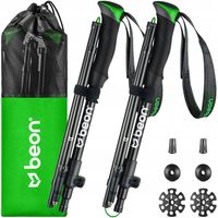 KIJE TREKKINGOWE SKŁADANE KIJKI W GÓRY REGULOWANE TURYSTYCZNE BEON