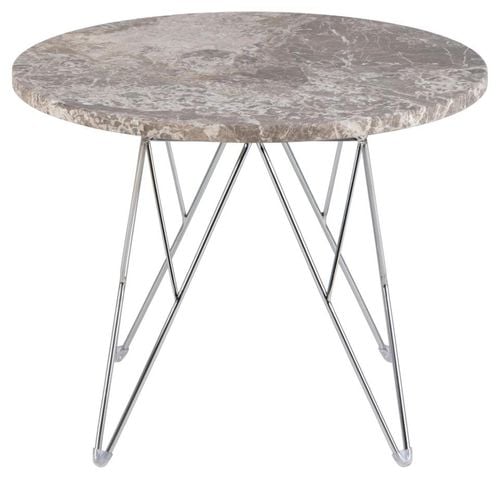 Stolik kawowy Prunus 55cm marmur szary/chrom na Arena.pl