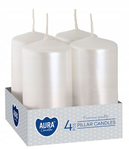 BISPOL Świece wotywne białe perłowe 4szt. sw40/80-190 na Arena.pl