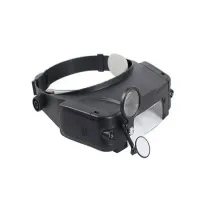 Profesjonalna lupa nagłowna daszek z diodami led 1,5x 3x 9,5x 11x