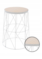 Stolik metalowy Biały Pomocniczy KOSZ SCANDI