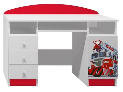 biurko z grafiką dziecięce meble dla dzieci szuflady STRAŻ POŻARNA 13 NB7 na Arena.pl