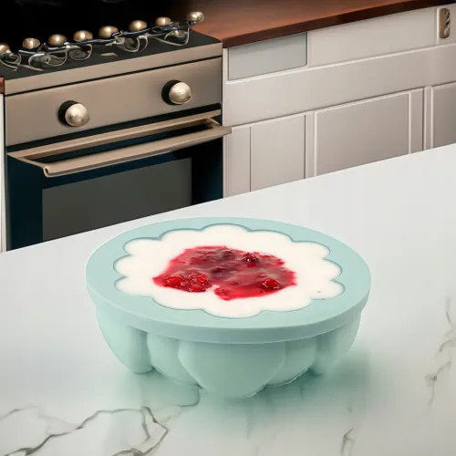 FORMA SILIKONOWA DO DESERÓW BĄBLE 3D OKRĄGŁA MUSY CIASTKA 19,5 x 19,5 CM na Arena.pl