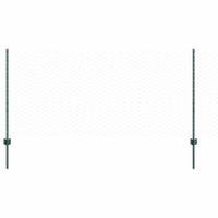 Ogrodzenie z słupkami Zielony 1 x 100 m Stal