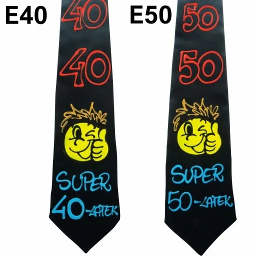 KRAWAT ręcznie malowany prezent URODZINY 18-80 CHŁOPAKA FACETA taty wzory zdjęcie 2