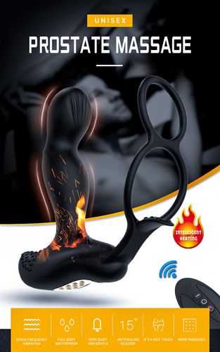 Wibrator-Silicone Massager 7 Function And Heating Function, Black na Arena.pl
