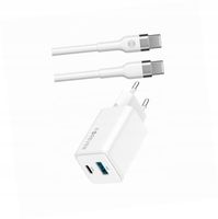 Szybka ładowarka GaN 45W 2 wejścia USB i USB-C z kablem do Samsung S21 FE