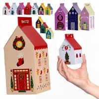 KALENDARZ ADWENTOWY DlA DZIECI DOMKI ŚWIĄTECZNE 24 SZT DO WYPEŁNIENIA